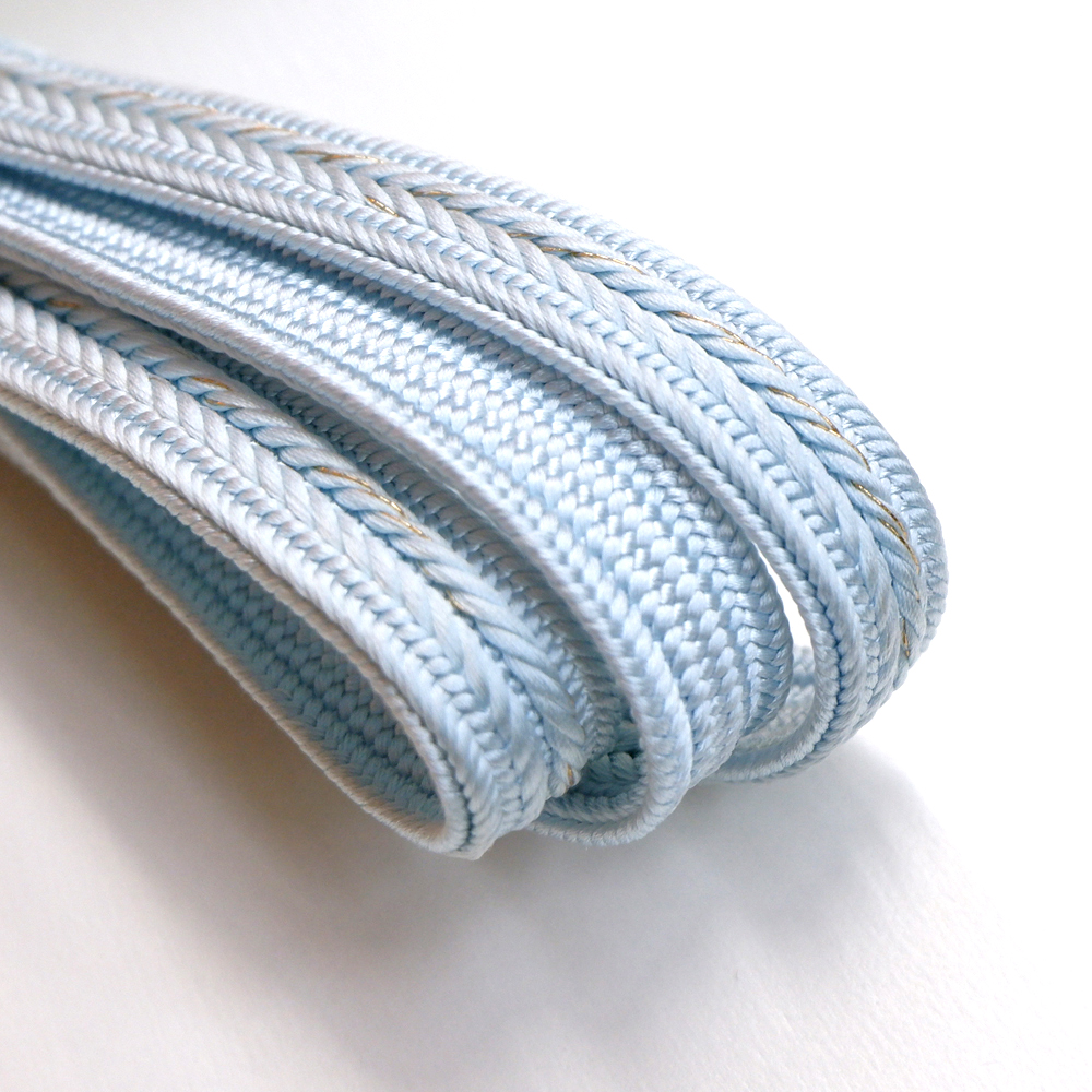 紐の渡敬謹製　正絹帯締め【青色】