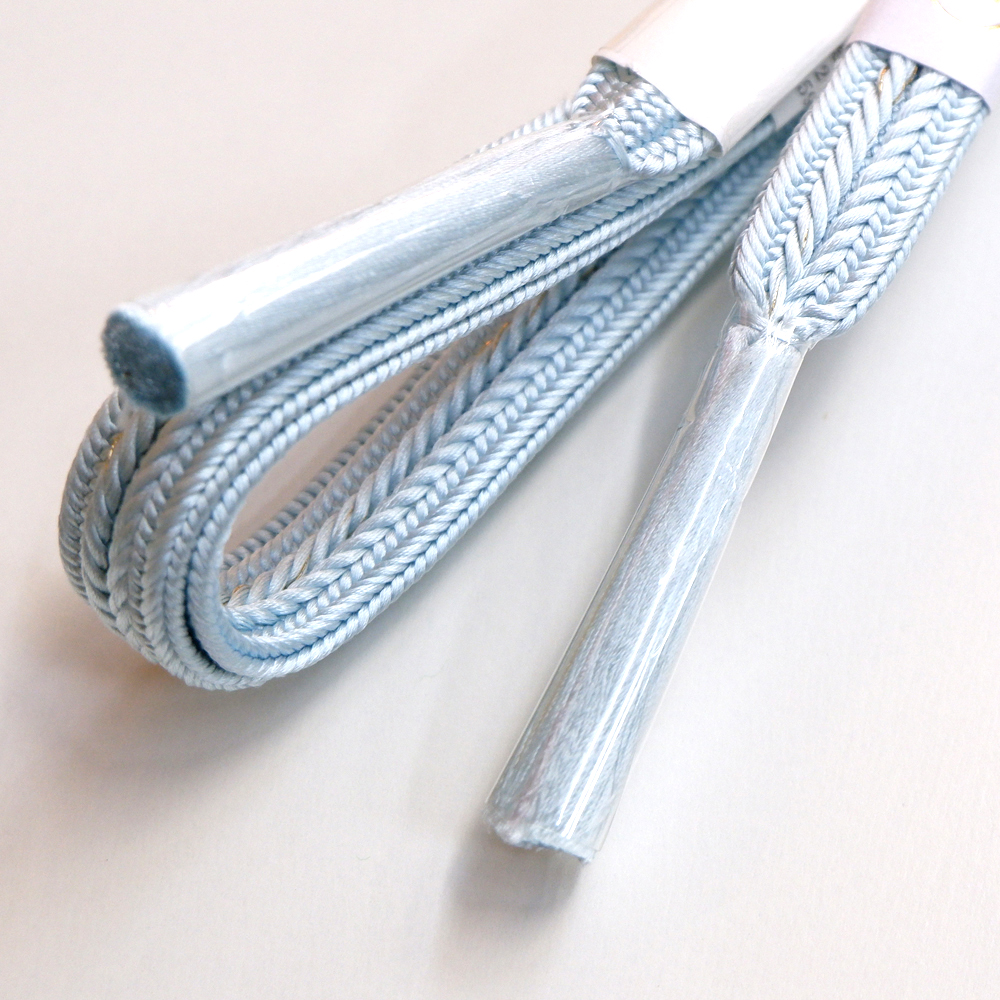 紐の渡敬謹製　正絹帯締め【青色】