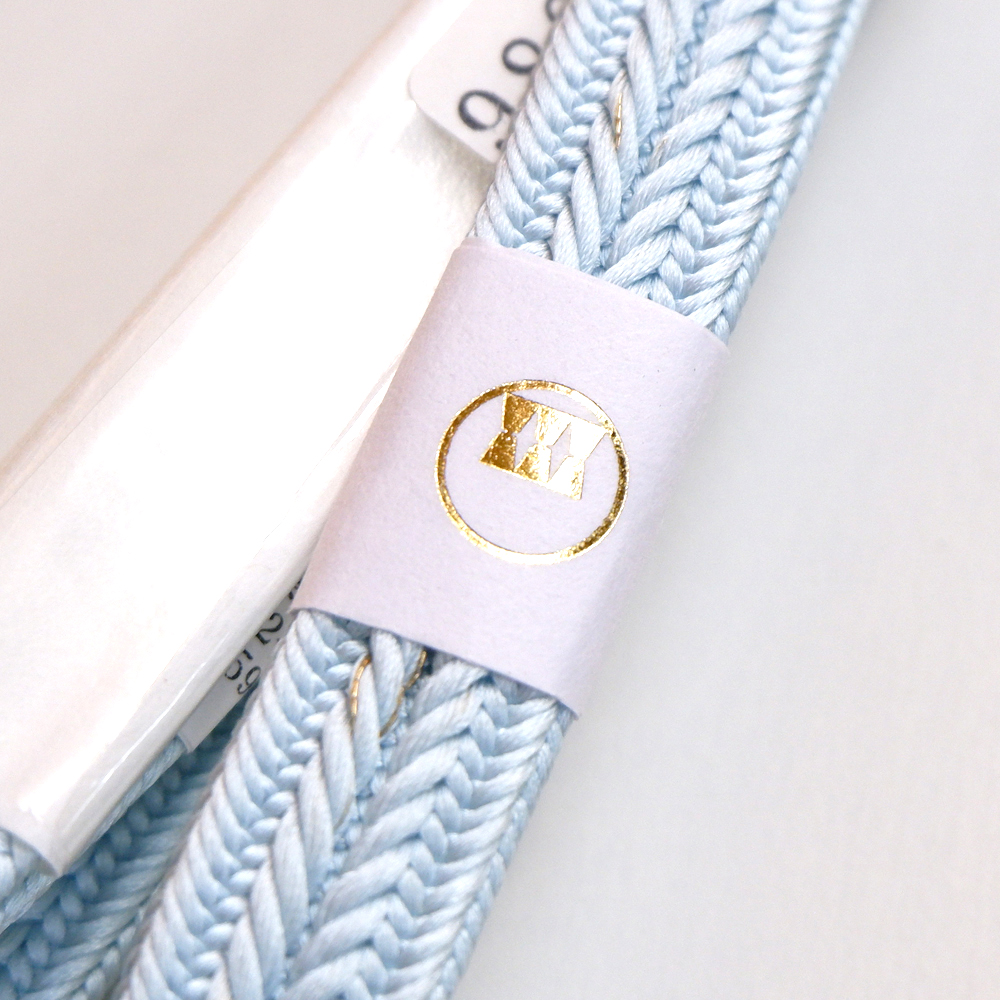 紐の渡敬謹製　正絹帯締め【青色】