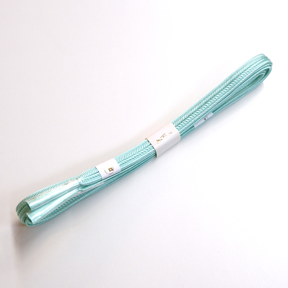 紐の渡敬謹製　正絹帯締め【水色】