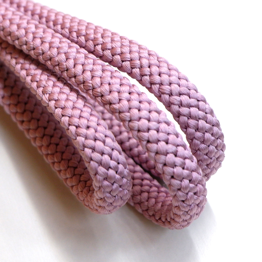 紐の渡敬謹製　正絹帯締め【藤×緑】