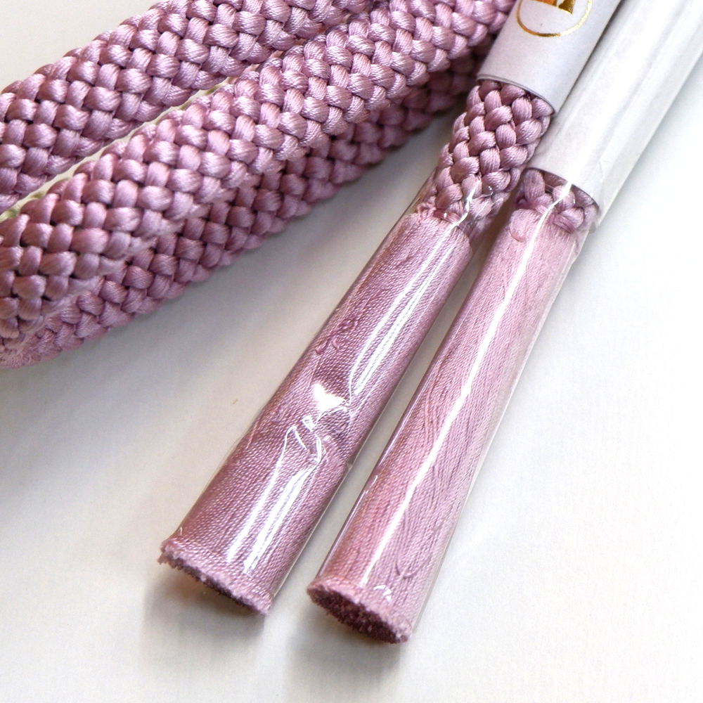 紐の渡敬謹製　正絹帯締め【藤×緑】