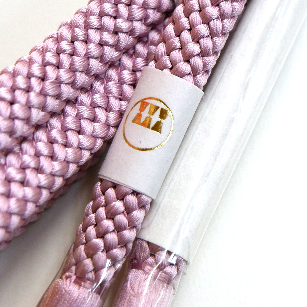 紐の渡敬謹製　正絹帯締め【藤×緑】