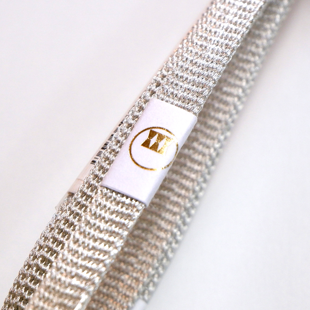 紐の渡敬謹製　正絹　三分紐【銀】