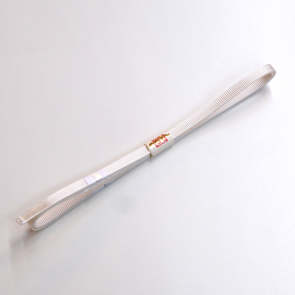 紐の渡敬謹製　正絹　三分紐【白】