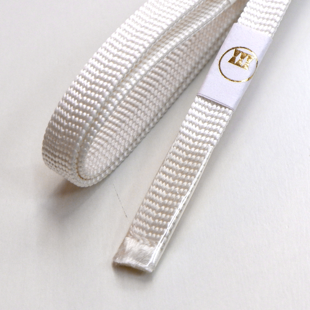 紐の渡敬謹製　正絹　三分紐【白】