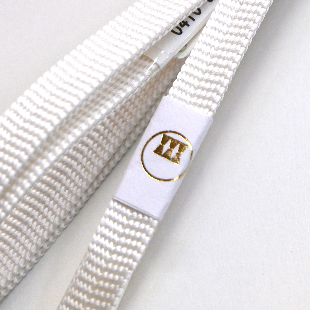 紐の渡敬謹製　正絹　三分紐【白】