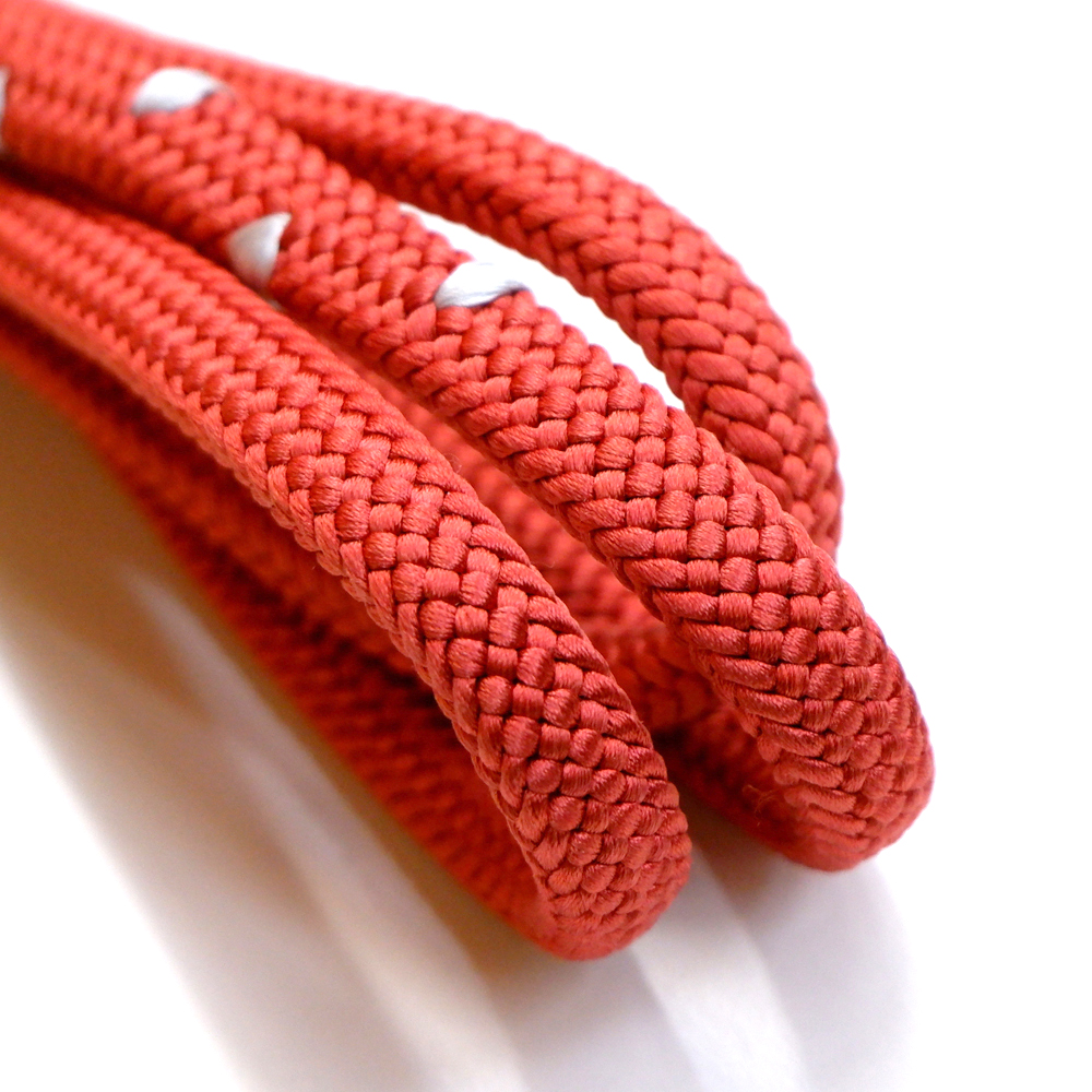 紐の渡敬謹製　正絹帯締め【朱】