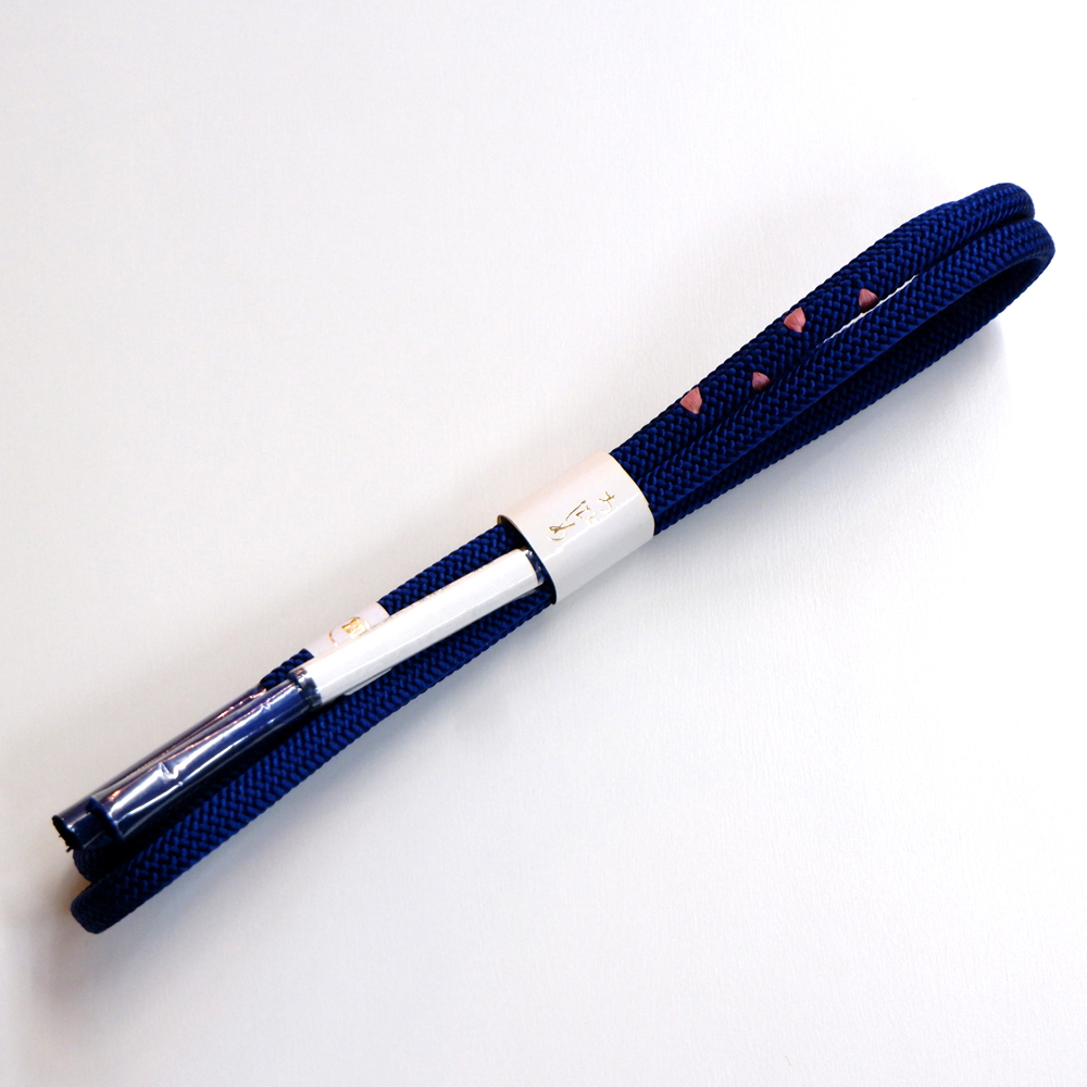 紐の渡敬謹製　正絹帯締め【青】