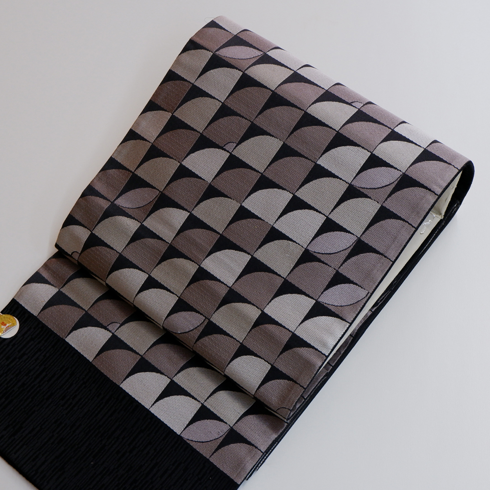 岡文織物謹製　西陣織袋帯【市松】　