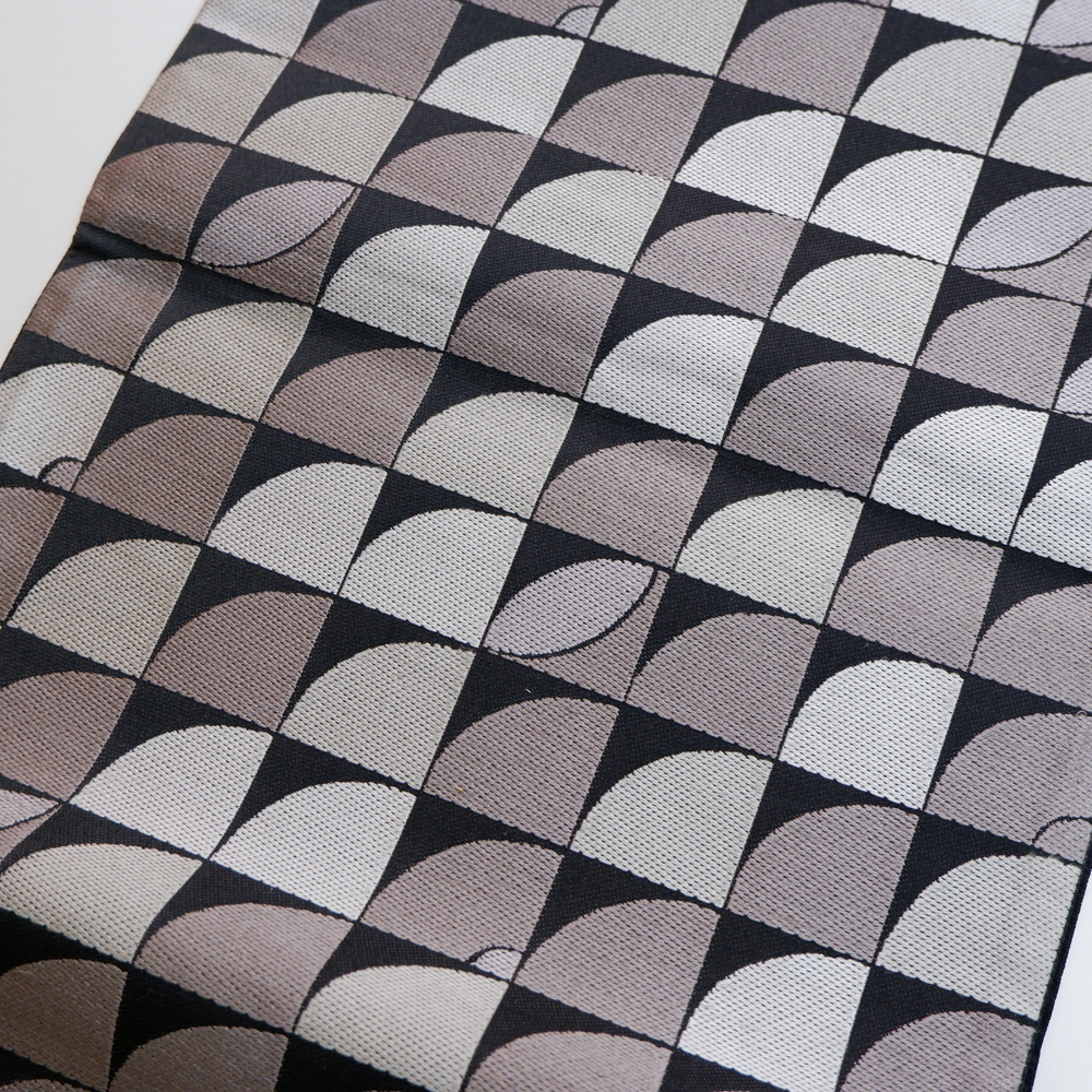 岡文織物謹製　西陣織袋帯【市松】　