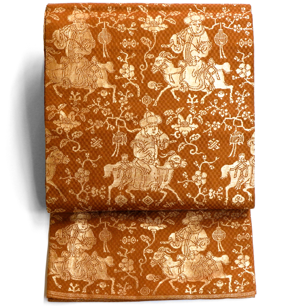 初代龍村平蔵　袋帯【名物人形手金襴】