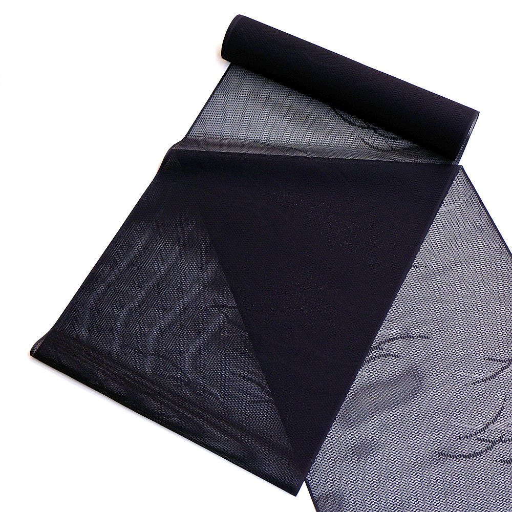 B反　夏物　紗羽尺反【紺に露草】