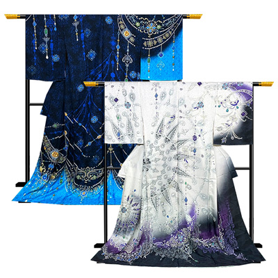 【水曜日のセール】12月のパーティーにいかが。。オシャレで華やかな訪問着２点が登場