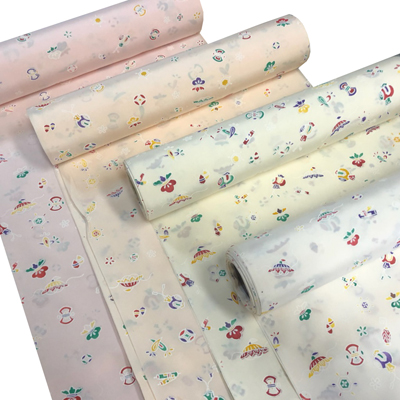 【新着情報】和柄のかわいい宝尽しデザイン！刷り友禅の長襦袢が各色入荷