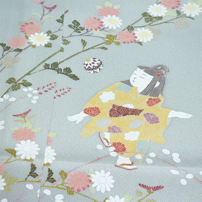 【新着情報】落ち着きのある色彩、和の可愛らしさがある童子柄の訪問着２枚