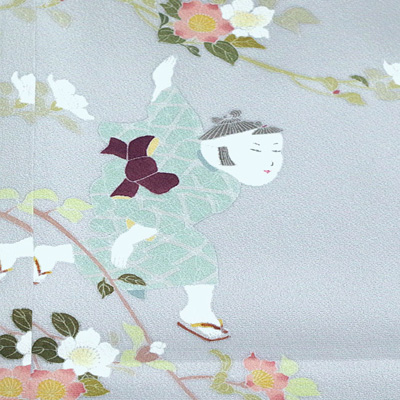【水曜日のセール】優しい色彩で描かれた童子柄の上品な訪問着２枚