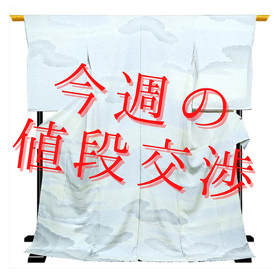 【値段交渉コーナー】綺麗に映える雲取り模様、高級ブランド「一富司」特選訪問着