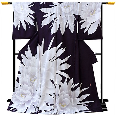 【12/4 新着商品】一流本加賀作家「一川忍」大胆に描かれた月下美人、最高級の逸品訪問着